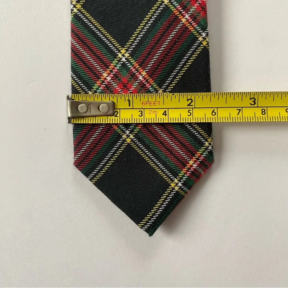 Crewcuts Tie Plaid Size 52” Age 10-17 Boys Preppy Black Green Red EUC Worn 1X